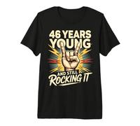 46 Years And Still Rocking Anni Compleanno 46 Maglietta Premium