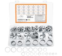 460 Pezzi Rondella Piatta, Rondelle Piatte per Viti, Rondelle in Alluminio, Guar