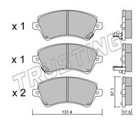 462.0 TRUSTING Kit pastiglie freno, Freno a disco per TOYOTA,TOYOTA (FAW)
