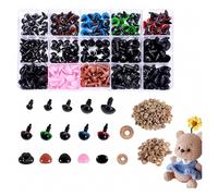 462 pezzi Occhi di sicurezza e nasi di sicurezza con rondelle, varie misure 6-14 mm Occhi di sicurezza per amigurumi, animali all'uncinetto e