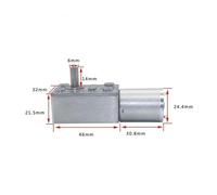 4632-370 Reduction electronic starter DC 6V 12V Worm Turbo Geared Motor2rpm/6rpm/10rpm/13rpm/18rpm/23rpm/30rpm/68rpm/90rpm/150rpm NWPNLXEA(10rpm,24V)