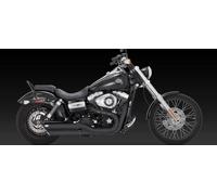 46845 Terminale Slip-On Twin Slash nero Harley FXDWG 1584 10-11 VANCE&HINES
