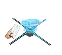 46cm/18.1in 3d Fan Ologramma Proiettore Decorazione Schermo Fan Natale Halloween LED Ologramma Pubblicità Segno Luce App Controllo Esposizione pubblicitaria del festival