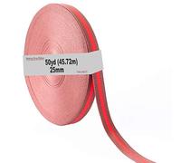 46m x 25mm Cinghia Colorato per Fettucce, Poliestere Tessuto Tessitura Nastro, Cinghie per Imballaggio DIY Craft Borse Cinghie Decorazione Regalo Artigianato, Marrone / Rosso, TKB5074 brownred