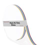 46m x 25mm Cinghia Colorato per Fettucce, Poliestere Tessuto Tessitura Nastro, Cinghie per Imballaggio DIY Craft Borse Cinghie Decorazione Regalo Artigianato, Multicolore, TKB5074 bunt
