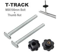 46mm Pollice Dado T Screw and Plastic Knob Nut Bullone for Pomello M8x100mm Slot