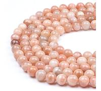 47-50 perline in pietra del sole da 8 mm, perline di cristallo rotonde in pietra naturale, perline sfuse lisce per braccialetti fai da te, collane e gioielli, 1 filo da 39,4 cm