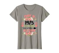 47 Anni 47° Compleanno Nato nel 1975 Donne Ragazze Floreale Maglietta