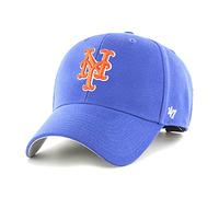 '47 - Berretto da baseball MLB MVP, motivo: New York Mets, unisex, cinturino con velcro, logo arancione, colore: blu reale, Royal, Etichettalia unica