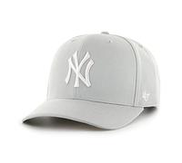 47 Berretto da baseball New York Yankees MLB MVP DP, unisex, regolabile, logo bianco, grigio chiaro, Grigio, Taglia unica