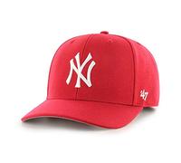 47 Berretto da baseball New York Yankees MLB MVP DP, unisex, regolabile, logo bianco, rosso, Rosso, Taglia unica