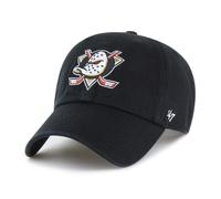 47 Brand Anaheim Ducks CLEAN UP Cappellino Baseball Strapback, Nero/Bone