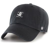 47 Brand Anaheim Mighty Ducks Base Runner Nero Clean Up Curved Strapback Cap