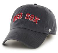 47 Brand Boston Red Sox Script Navy Clean Up Curved Visor Strapback Cap