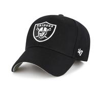 '47 NFL Las Vegas Raiders MVP - Berretto da baseball unisex con chiusura in velcro regolabile, taglia unica, logo della squadra, colore nero, Nero , Taglia unica