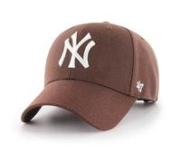47 Brand Cappellino MLB New York Yankees MVP Curved V Struct Fit Marrone OSFA (Formato Misura Qualsiasi)
