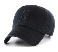 47 Brand MLB Black Black Primary Logo Clean Up Verstellbare Baseballkappe, Einheitsgr e f r Erwachsene Seattle Mariners