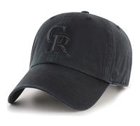 47 Brand MLB Black Black Primary Logo Clean Up Verstellbare Baseballkappe, Einheitsgr e f r Erwachsene Colorado Rockies
