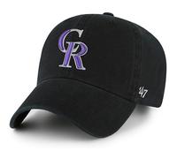 47 Brand MLB Team Color Home Primary Logo Clean Up Verstellbare Baseballkappe, Einheitsgr e f r Erwachsene Colorado Rockies, Schwarz