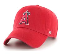 47 Brand MLB Team Color Home Primary Logo Clean Up Verstellbare Baseballkappe, Einheitsgr e f r Erwachsene Los Angeles Angels, Rot