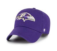 '47 NFL Baltimore Ravens Clean Up - Berretto da baseball unisex con cinturino regolabile, taglia unica, logo della squadra, colore viola, Lilla, Taglia unica