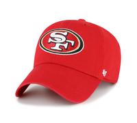 '47 NFL San Francisco 49ers Clean Up - Berretto da baseball unisex con cinturino regolabile, taglia unica, logo della squadra, colore rosso, Colore: rosso, Taglia unica