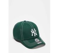 47 Brand - NY Yankees - Cappellino semplice verde con cuciture a contrasto One Size