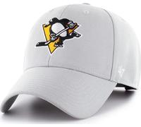 47 Brand Pittsburgh Penguins Grey MVP Curved Visor Strapback Cap