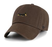 47 Brand - Clean Up - Cappellino con visiera marrone con cane ricamato One Size