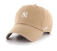 47 Brand Cappello Unisex MLB New York Yankees Base Runner Clean Up Beige ONE SIZE