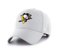 47 Brand Cappellino NHL Pittsburgh Penguins MVP – Visiera curva – Chiusura Velcro Grigio