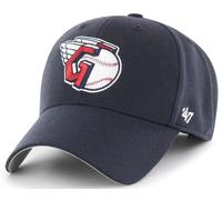 47 Marca Cleveland Guardians Navy MVP velcroback Forty Seven Curved Visor Cap