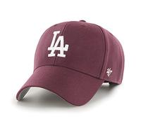 47 MLB Los Angeles Dodgers MVP Berretto da baseball unisex, cinturino regolabile con gancio e anello, logo bianco, colore marrone, Marrone scuro, Taglia unica