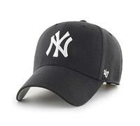 47 MLB New York Yankees MVP Berretto da baseball unisex morbido cinturino regolabile: bianco logo NY: colore nero, Nero , Taglia unica