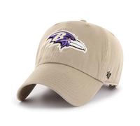 '47 NFL Baltimore Ravens Clean Up, berretto da baseball unisex, con cinturino regolabile, taglia unica, logo della squadra, colore kaki, cachi, Taglia unica