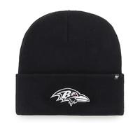 '47 NFL Baltimore Ravens Unisex Cuff Knit, Beanie Team Logo Colore Nero, Nero , Taglia unica