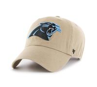 '47 NFL Carolina Panthers Clean Up - Berretto da baseball unisex con cinturino regolabile, taglia unica, logo della squadra, colore kaki, cachi, Taglia unica