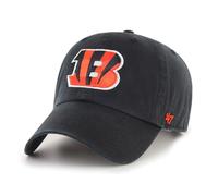 '47 NFL Cincinnati Bengals Clean Up - Berretto da baseball unisex con cinturino regolabile, taglia unica, logo della squadra, colore nero, Nero , Taglia unica