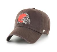'47 NFL Cleveland Browns Clean Up - Berretto da baseball unisex con cinturino regolabile, taglia unica, logo della squadra, colore marrone, marrone, Taglia unica