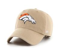 '47 NFL Denver Broncos Clean Up - Berretto da baseball unisex con cinturino regolabile, taglia unica, logo della squadra, colore kaki, cachi, Taglia unica