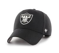 '47 NFL Las Vegas Raiders MVP - Berretto da baseball unisex con chiusura in velcro regolabile, taglia unica, logo della squadra, colore nero, Nero , Taglia unica