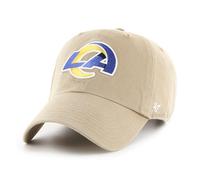 '47 NFL Los Angeles Rams Clean Up - Berretto da baseball unisex con cinturino regolabile, taglia unica, logo della squadra, colore kaki, cachi, Taglia unica