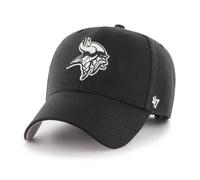'47 NFL Minnesota Vikings MVP - Berretto da baseball unisex con velcro regolabile, taglia unica, logo della squadra, colore nero, Nero , Taglia unica