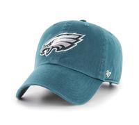 '47 NFL Philadelphia Eagles Clean Up, berretto da baseball unisex, chiusura a cinghia, taglia unica, logo della squadra, colore verde pacifico, verde Pacific, Taglia unica