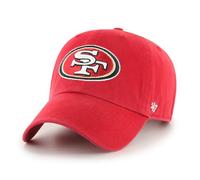 '47 NFL San Francisco 49ers Clean Up - Berretto da baseball unisex con cinturino regolabile, taglia unica, logo della squadra, colore rosso, Colore: rosso, Taglia unica