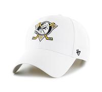 '47 NHL Anaheim Ducks MVP - Berretto da baseball unisex, regolabile, design di alta qualità, logo Team Badge, colore: Bianco, bianco, Taglia unica