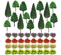 47 Pezzi Alberi Modello Misto, Albero del Diorama Plastic, Albero Misti per Modellismo, Miniatura Alberi Treno, per Paesaggio DIY, Paesaggi in Miniatura, Tavolo di Sabbia, Modello di Paesaggio 1-13 cm