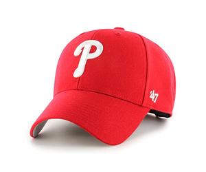 47 Philadelphia Phillies MLB MVP Berretto da baseball unisex, regolabile, logo bianco, rosso, Rosso, Taglia unica