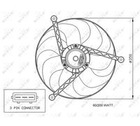 47057 NRF Ventola, Raffreddamento motore per FORD,SEAT,VW