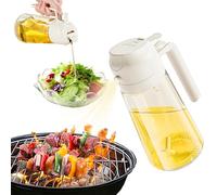 470ml Spruzzatore Olio in Vetro senza Piombo - Olio Spray per Friggitrice ad Aria con Beccuccio Anti-Goccia e Funzione Spray, Guarnizione in Silicone, Ampia Bocca, per Olio e Altri Liquidi